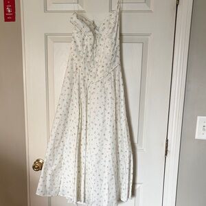 Windsor Strapless White Floral Dress